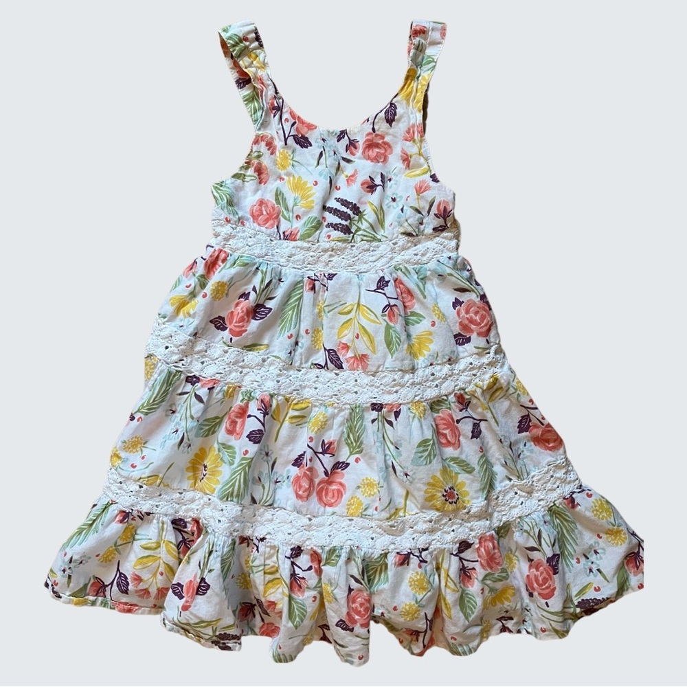 Artisan NY Tiered cotton dress - Kids' 3T - 4T floral sleeveless sundress